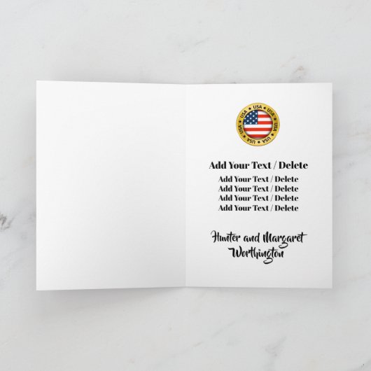 Republikeins Politiek Wenskaart Bedankkaart (Binnen)