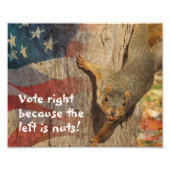 Republikeins stemrecht eekhoorn foto afdruk (Voorkant)