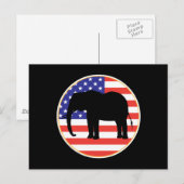republikeins symbool elolifantenontwerp briefkaart (Voorkant / Achterkant)