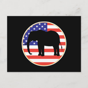 republikeins symbool elolifantenontwerp briefkaart