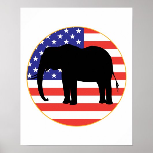 republikeins symbool elolifantenontwerp poster (Voorkant)