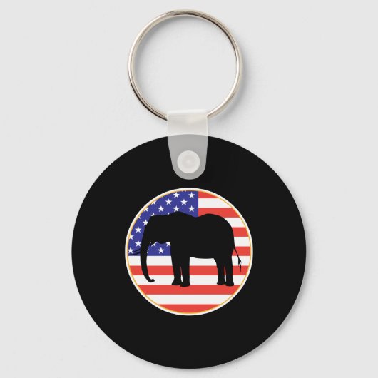 republikeins symbool olifant ontwerp sleutelhanger (Voorkant)