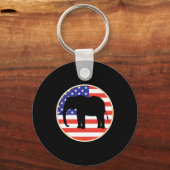 republikeins symbool olifant ontwerp sleutelhanger (Voorkant)
