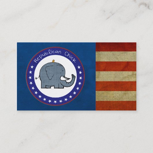 republikeins visitekaartje voor vleeskuikens (Voorkant)