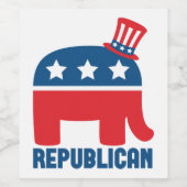 Republikeins Wijn Etiket (Enkel label)