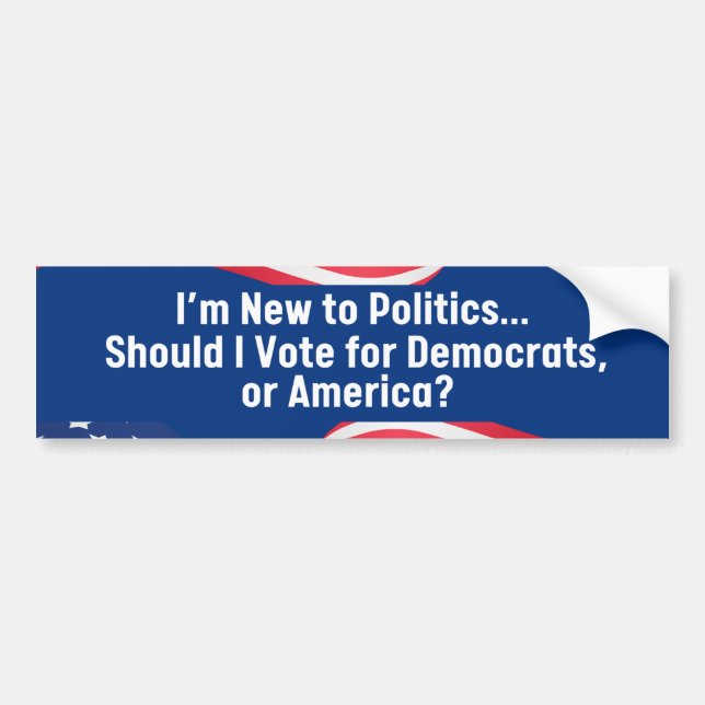 Republikeinse antidemocratische Bumpersticker (Voorkant)