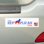 Republikeinse bumpersticker (Op auto)
