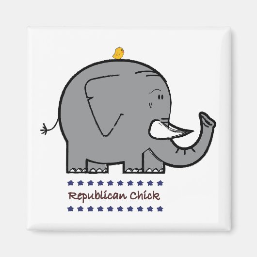 republikeinse chick magneet (Voorkant)