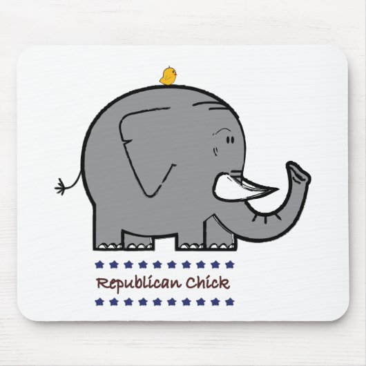 republikeinse chick mousepad muismat (Voorkant)