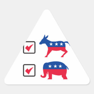 Republikeinse elfant-democraat Donkey verkiezingsb Sticker