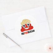 REPUBLIKEINSE EMOJI - RONDE STICKER (Envelop)