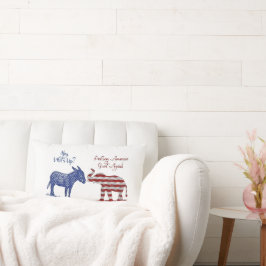 Republikeinse en Democratische kant grappige verki Kussen