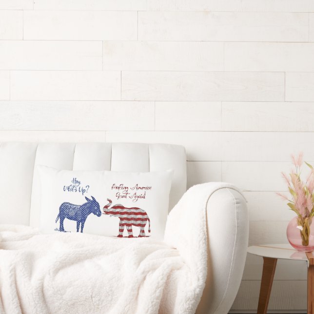 Republikeinse en Democratische kant grappige verki Kussen (Bank)