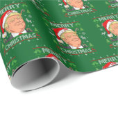 Republikeinse Gift Wrap, Donald Trump Vrolijk Kers Cadeaupapier (Rol Hoek)