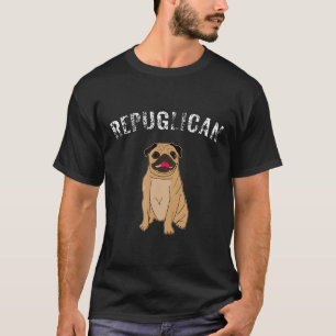Republikeinse Grappige Pug Hondeneigenaar Pet Mann T-shirt
