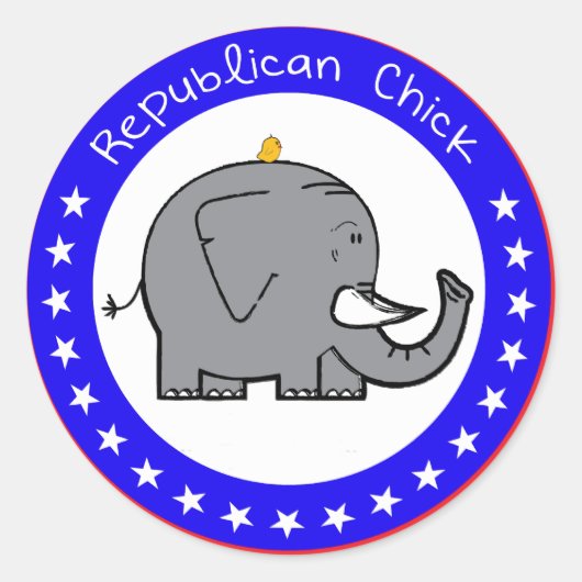 republikeinse griet ronde sticker (Voorkant)