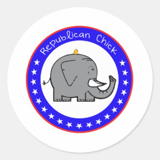 republikeinse griet ronde sticker