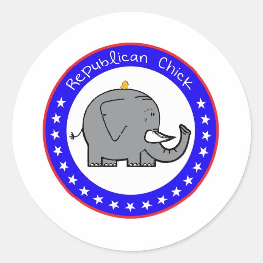 republikeinse griet ronde sticker (Voorkant)