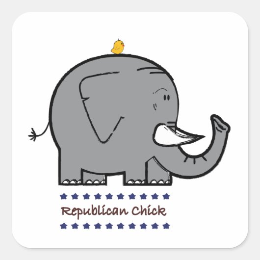 republikeinse griet vierkante sticker (Voorkant)