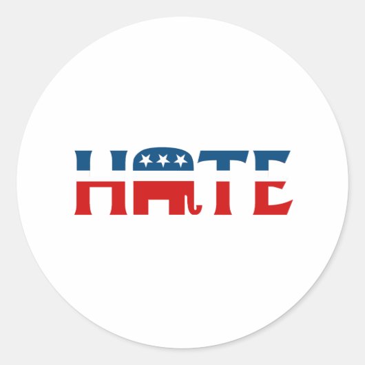 REpublikeinse haat Ronde Sticker (Voorkant)