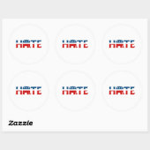 REpublikeinse haat Ronde Sticker (Vel)