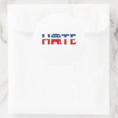 REpublikeinse haat Ronde Sticker (Tas)