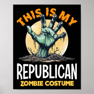 Republikeinse Halloween Zombie Matching Kostuum Poster