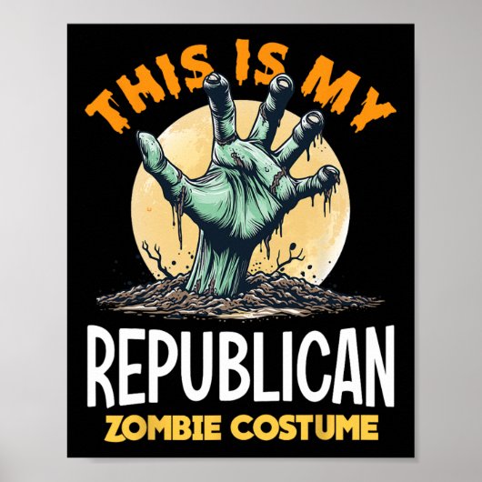 Republikeinse Halloween Zombie Matching Kostuum Poster (Voorkant)