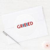 REpublikeinse hebzucht Ronde Sticker (Envelop)