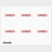 REpublikeinse hebzucht Ronde Sticker (Vel)