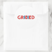 REpublikeinse hebzucht Ronde Sticker (Tas)