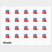 REPUBLIKEINSE JEB-STRUIK RONDE STICKER (Vel)