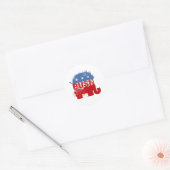 REPUBLIKEINSE JEB-STRUIK RONDE STICKER (Envelop)