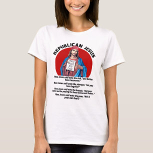 Republikeinse Jezus - Democraat T-shirt
