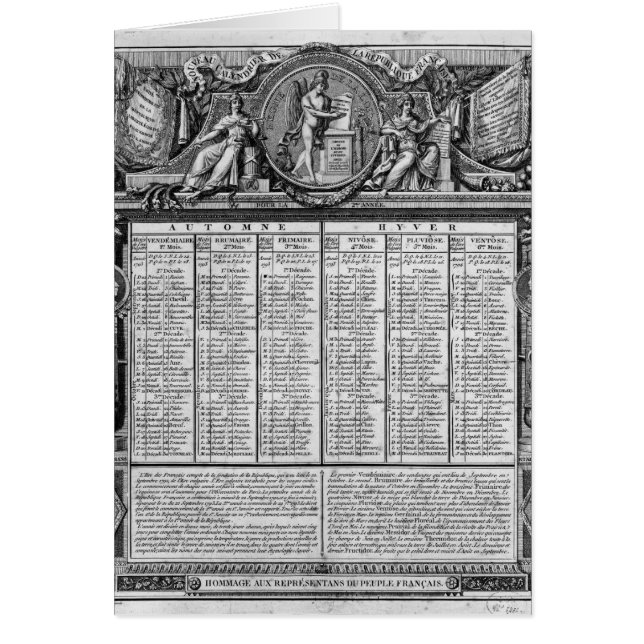 Republikeinse kalender, 22 september 1793 (Voorkant)