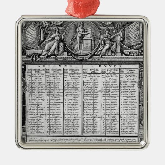 Republikeinse kalender, 22 september 1793 metalen ornament (Voorkant)