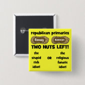 republikeinse kandidaten vierkante button 5,1 cm (Voorkant /achterkant)