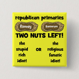 republikeinse kandidaten vierkante button 5,1 cm