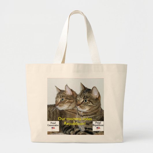 Republikeinse Katten Grote Tote Bag (Voorkant)