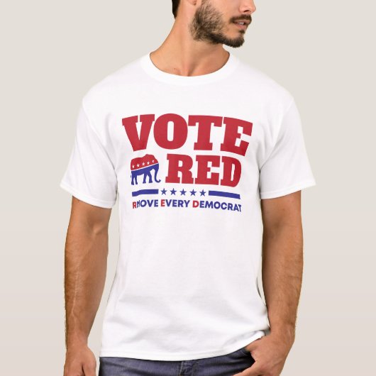 Republikeinse kiezer Rood: verwijder elke democraa T-shirt (Voorkant)