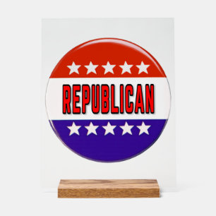 Republikeinse Knop Acryl Bord