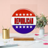 Republikeinse Knop Acryl Bord (Huwelijk)