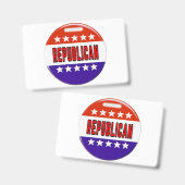 Republikeinse Knop Badge (Voor- en achterkant)
