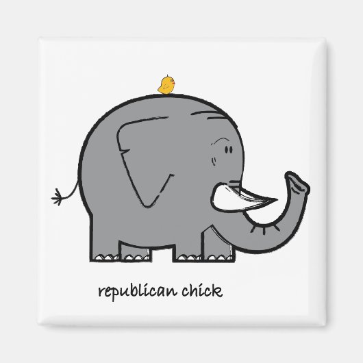 republikeinse kuikenmagneet magneet (Voorkant)