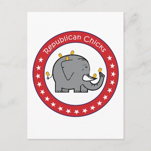 republikeinse kuikens briefkaart (Voorkant)