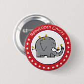 republikeinse kuikens ronde button 5,7 cm (Voorkant /achterkant)
