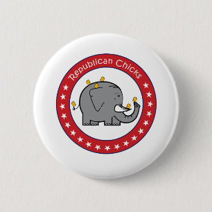 republikeinse kuikens ronde button 5,7 cm