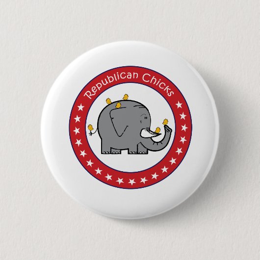republikeinse kuikens ronde button 5,7 cm (Voorkant)