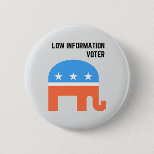 Republikeinse lage informatie Stemmer Ronde Button 5,7 Cm