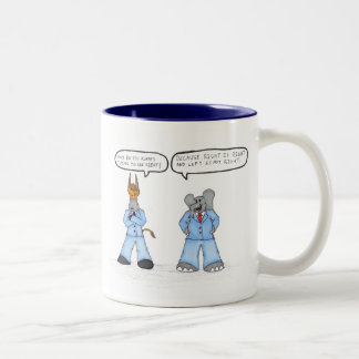 Republikeinse logica tweekleurige koffiemok